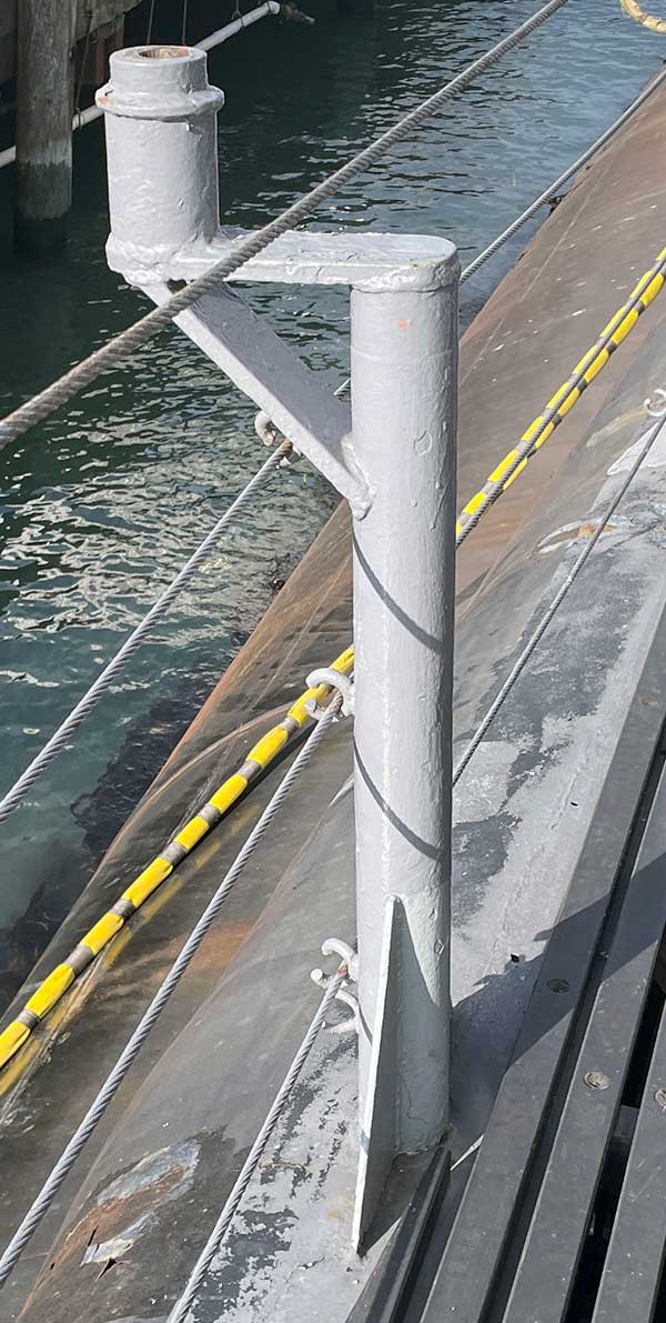stanchion on Pampanito