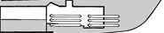 Forward end of submarine