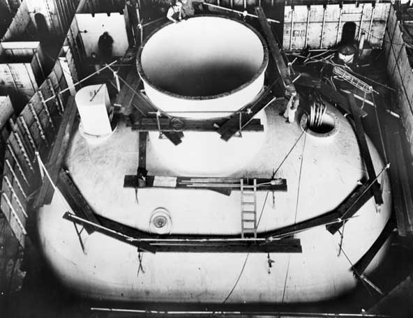photo of CV during construction.