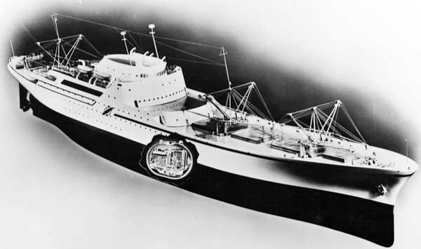 Drawing of Savannah with a view of the CV cut away.